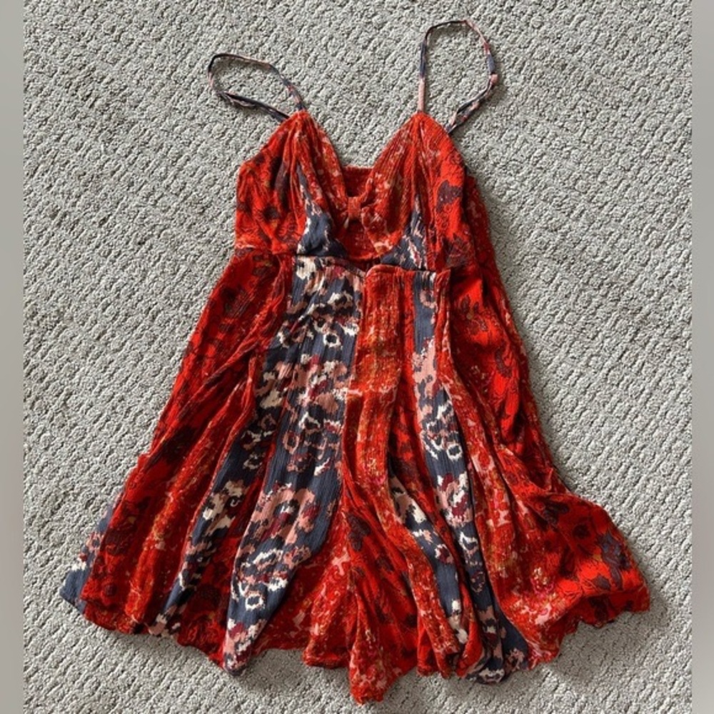 Free People Playsuit Romper In Red